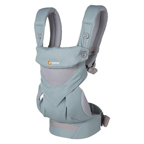 에르고베이비 Ergobaby Carrier, 360 All Carry Positions Baby Carrier with Cool Air Mesh, Carbon Grey