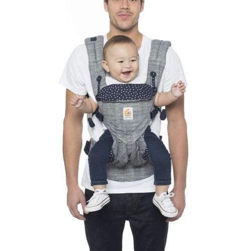 에르고베이비 Ergobaby Omni 360 All-in-One Ergonomic Baby Carrier, All Carry Positions, Newborn to Toddler, Pearl Grey