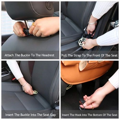  Ergocar Car Back Seat Organiser Kick Mats Luxury PU Leather with Foldable Tablet Holder Car...