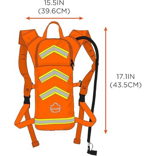  Ergodyne Chill-Its 5155HV High Visibility Low Profile Hydration Pack, Orange