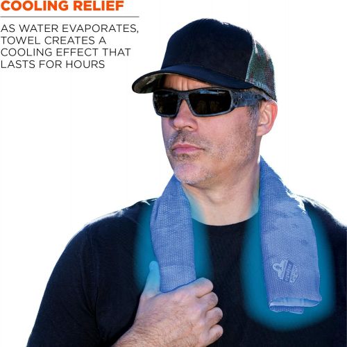  [아마존베스트]Ergodyne Chill-Its 6602 Evaporative Cooling Towel, Blue