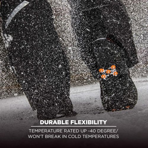  [아마존베스트]Ergodyne TREX 6310 Adjustable Traction Cleat Grips Ice and Snow, One-Piece Easily Attaches Over Shoe/Boot with Carbon Steel Spikes to Provide Anti-Slip Solution, X-Large