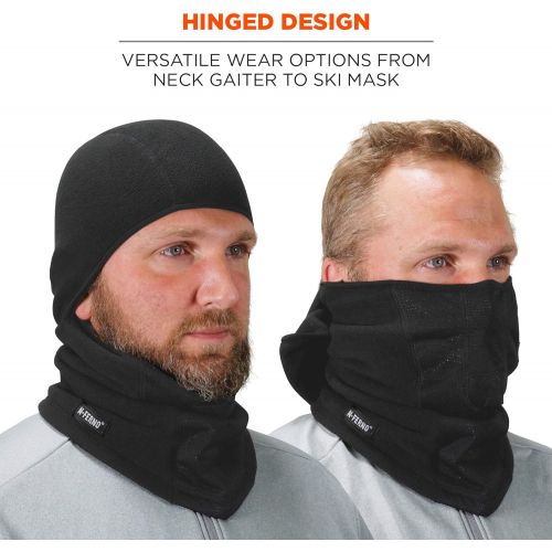  [아마존베스트]Ergodyne N-Ferno 6823 Winter Balaclava Ski Mask, Wind-Resistant Face Mask, Thermal Fleece, Black