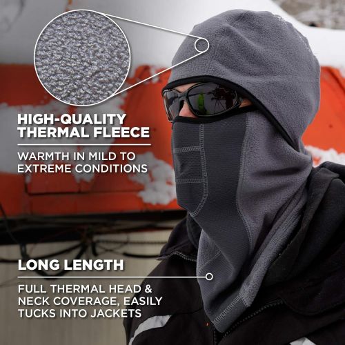  [아마존베스트]Ergodyne N-Ferno 6823 Winter Balaclava Ski Mask, Wind-Resistant Face Mask, Thermal Fleece, Black