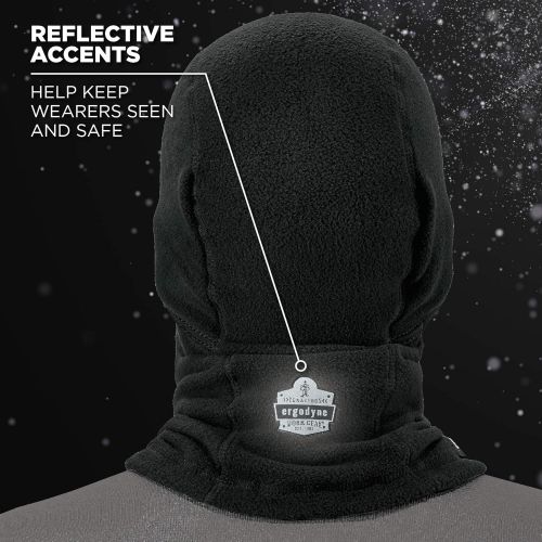  [아마존베스트]Ergodyne N-Ferno 6823 Winter Balaclava Ski Mask, Wind-Resistant Face Mask, Thermal Fleece, Black