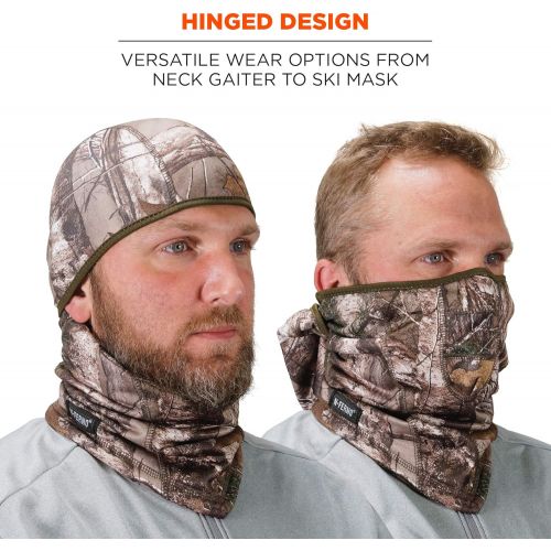  [아마존베스트]Ergodyne N-Ferno 6823 Winter Ski Mask Balaclava, Wind-Resistant Face Mask, Thermal Fleece, RealTree Camo