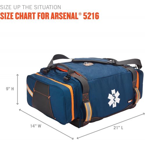  Ergodyne Arsenal 5216 First Responder Medical Trauma Supply Jump Bag for EMS, Police, Firefighters