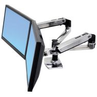Ergotron LX Dual Desk Mount Side-by-Side Arm (Polished Aluminum)