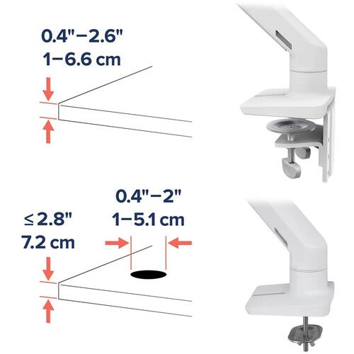  Ergotron HX Desk Monitor Arm with HD Pivot (White)