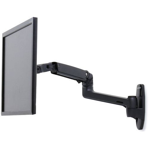  Ergotron LX Wall Mount Monitor Arm (Matte Black)