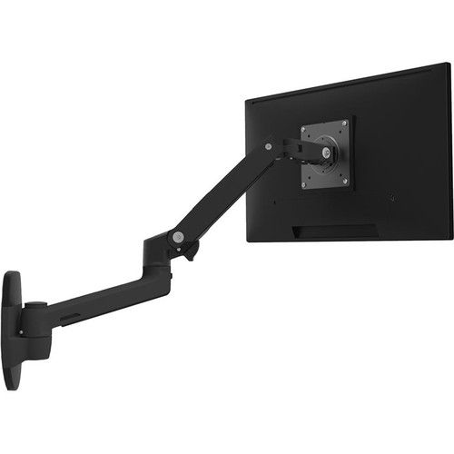  Ergotron LX Wall Mount Monitor Arm (Matte Black)