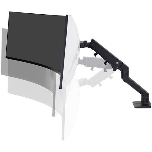  Ergotron HX Desk Monitor Arm with HD Pivot (Matte Black)