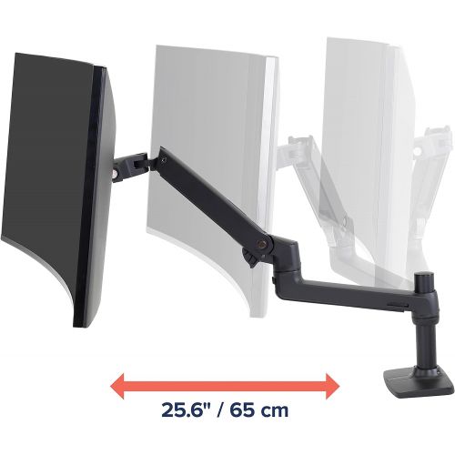  [아마존베스트]ERGOTRON LX Monitor Arm in Black - Monitor Desk Mount with Patented CF Technology for Screens up to 34 Inches and 33 cm Height Adjustment