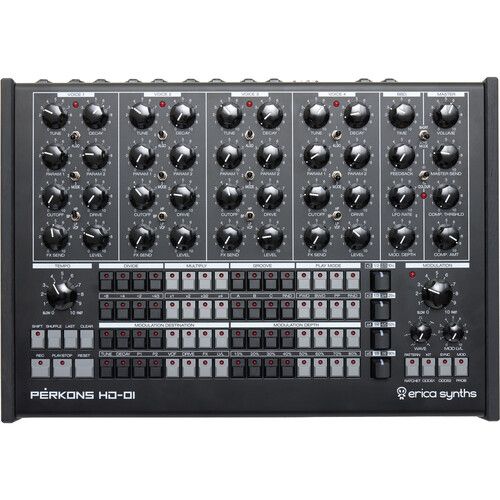  Erica Synths PERKONS HD-01 Drum Machine Synthesizer (Black)