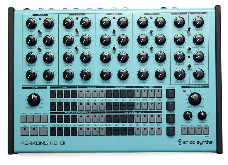  Erica Synths Perkons HD-01 Drum Machine and Rhythm Synthesizer Demo