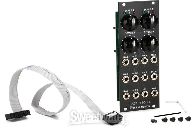  Erica Synths Black CV Tools CV/Audio Mixer with Dual Attenuverters Eurorack Module