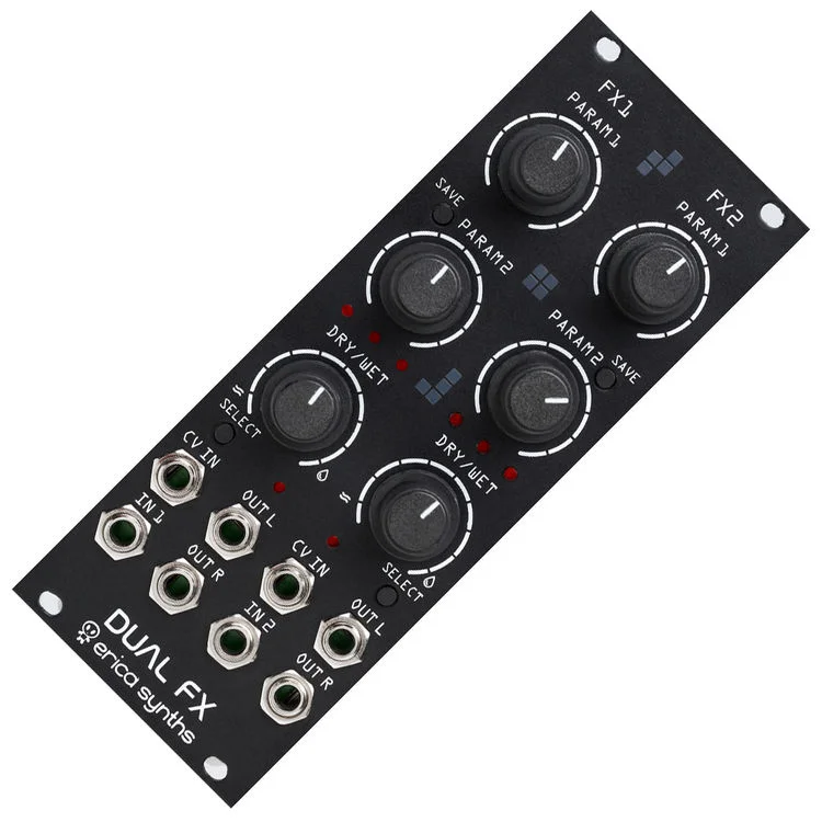  Erica Synths Dual FX Dual Effect Eurorack Module Demo