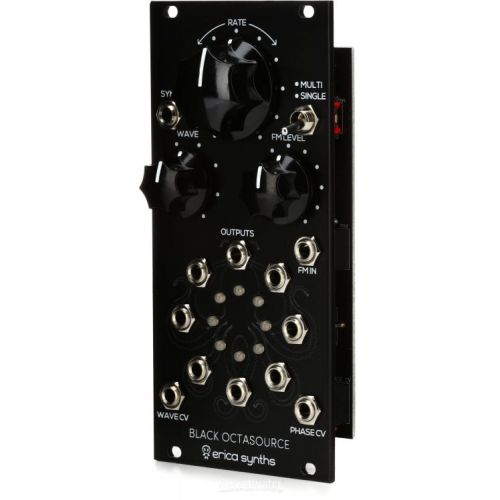  Erica Synths Black Octasource Syncable LFO Eurorack Module with Phase Shift Demo