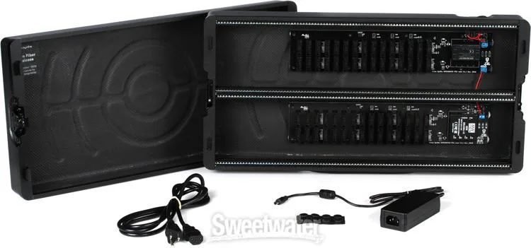  Erica Synths 2 x 104HP Carbon Fiber Travel Case Eurorack Case with Power Supply Demo