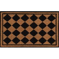 Erin Gate by Momeni Erin Gates Park Collection Harlequin Hand Woven Natural Coir Doormat 16 X 26, Black