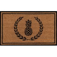 Erin Gate by Momeni Erin Gates Park Collection Pineapple Hand Woven Natural Coir Doormat 16 X 26, Black