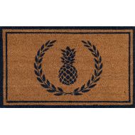 Erin Gate by Momeni Erin Gates Park Collection Pineapple Hand Woven Natural Coir Doormat 16 X 26, Navy Blue