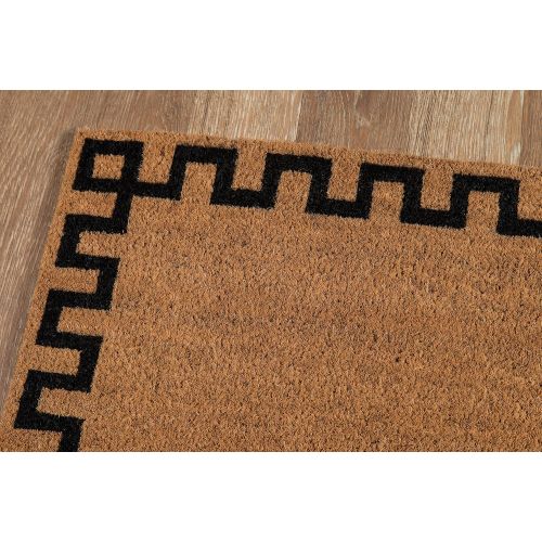  Erin Gate by Momeni Erin Gates Park Collection Greek Key Hand Woven Natural Coir Doormat 16 X 26, Natural