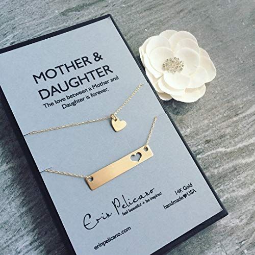  Erin Pelicano, ltd Mom Daughter Bar Necklace Set Mother of the Bride Gifts Mom Jewelry Mom Daughter Jewelry