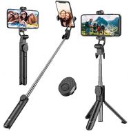 [아마존베스트]Erligpowht Selfie Stick, Extendable Selfie Stick Tripod with Detachable Wireless Remote and Tripod Stand Selfie Stick for iPhone X/iPhone 8/8 Plus/iPhone 7/7 Plus, Galaxy S9/S9 Plus/S8/S8 Plu