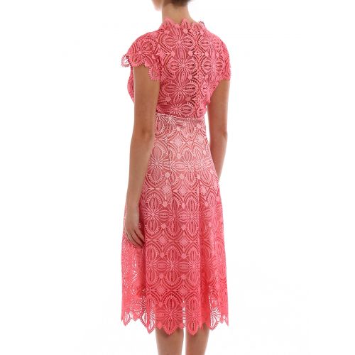  Ermanno Scervino Pink macrame lace sleeveless dress