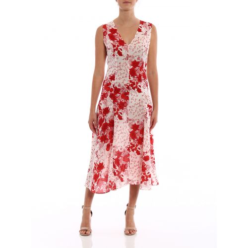  Ermanno Scervino Embossed silk blend floral dress