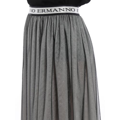  Ermanno Scervino Glittered tulle tiered skirt