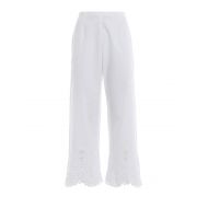 Ermanno Scervino Broderie Anglaise trim crop pants