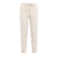 Ermanno Scervino Light ivory cady tapered trousers