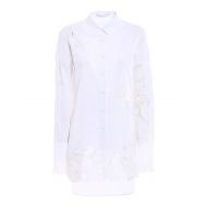 Ermanno Scervino Lace detailed white cotton shirt