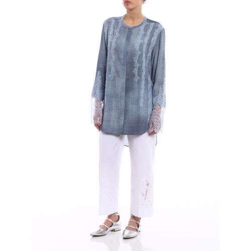  Ermanno Scervino Lace detailed faded effect shirt