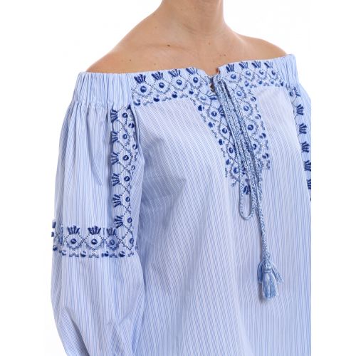  Ermanno Scervino Kaftan style striped short tunic