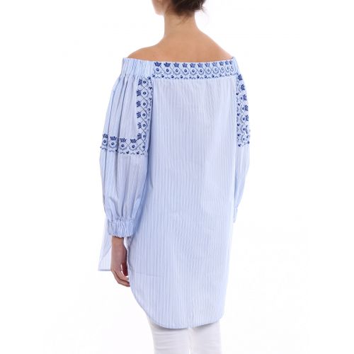  Ermanno Scervino Kaftan style striped short tunic