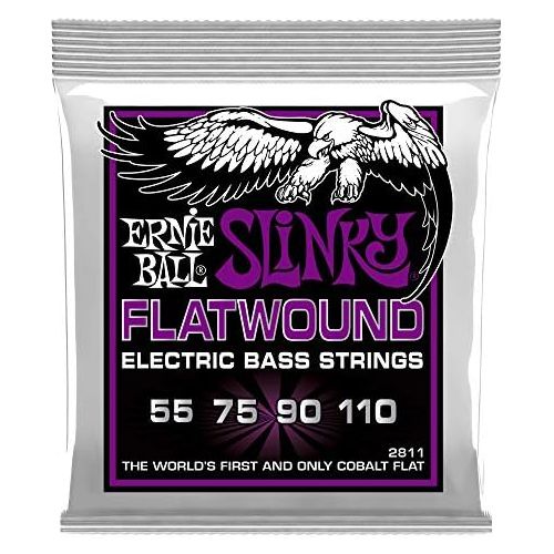  Ernie Ball Power Slinky Flatwound Bass Set, .055 - .110