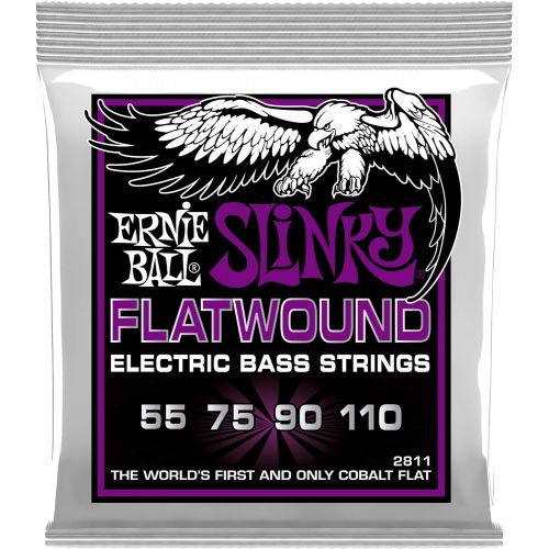  Ernie Ball Power Slinky Flatwound Bass Set, .055 - .110