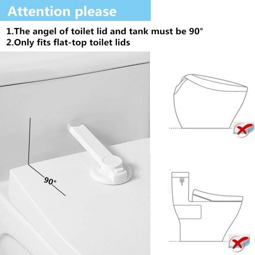  [아마존베스트]Erockbuy Safety Toliet Locks, Bathroom Child Proof Toilet Seat Lock, Swing Shut Toilet Lid Lock for Baby Proof, Quick InstallationEasy to Use Child Safety Locks for Little Kids
