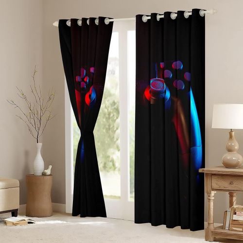  [아마존베스트]Erosebridal Games Curtain Boys Teens Gamer Video Game Gamepad Curtains Kids Child Novelty Modern Game Controller Window Curtain for Bedroom Luxury Gaming Darkening Thermal Drapes 2 Panels 38 X