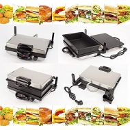 [아마존베스트]Ertex Lamhamacun Electric Grill / Multigrill Contact Grill Toaster + Casserole Teflon Model Silver