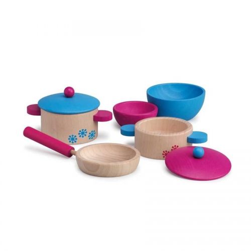  Erzi Childrens wooden toy cooking set