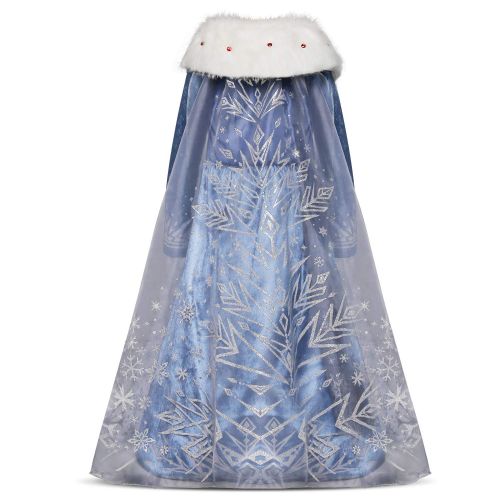  EsTong Girls Snow Princess Fancy Cosplay Dress Winter Toddlers Halloween Costume Party Dress Up