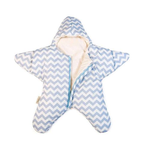  EsTong Newborn Baby Cotton Starfish Bunting Sleepsack Wearable Blanket Swaddle Stroller Wrap Sleeping Bag Blue