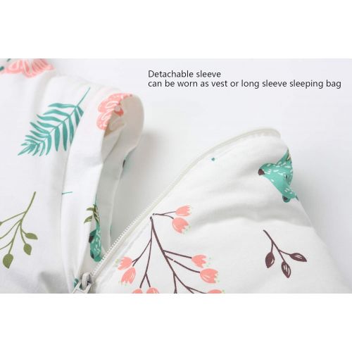  EsTong Baby Cotton Sleeping Bag Detachable Sleeve Wearable Blanket