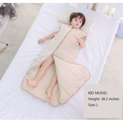  EsTong Unisex Baby Sleep Bag Wearable Blanket Cotton Sleeping Bag Long Sleeve Nest Nightgowns Rabbit/3.5 Tog M/1-2 Years