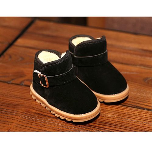  EsTong Toddler Baby Boy Girl Thick Winter Outdoor Snow Boots Anti-Slip Fur Lined Booties