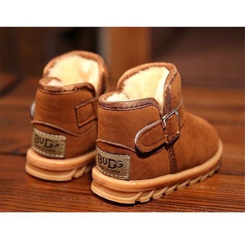  EsTong Toddler Baby Boy Girl Thick Winter Outdoor Snow Boots Anti-Slip Fur Lined Booties